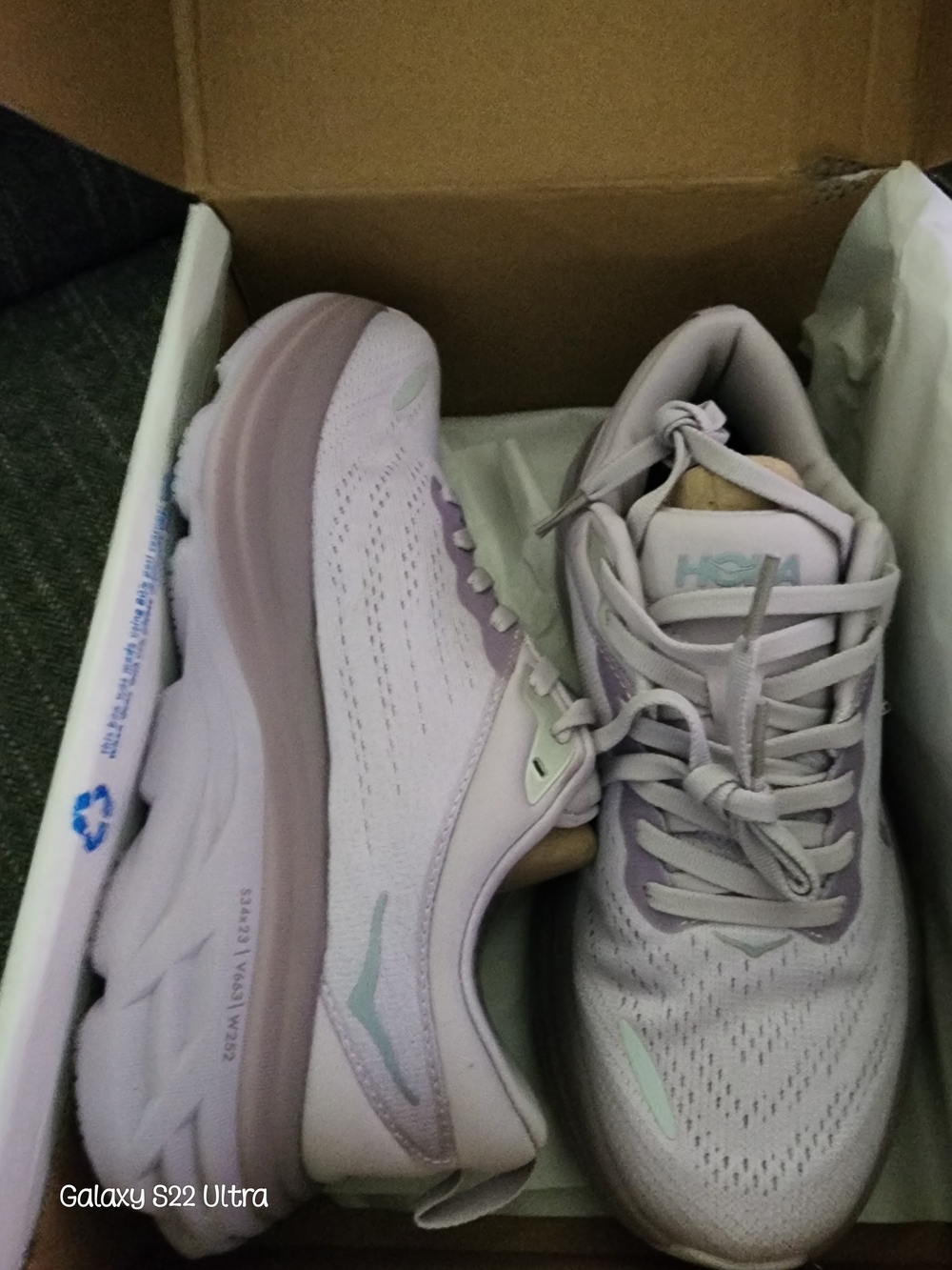 Hoka Women's Light Lavender Running Sneakers with Mint Accents